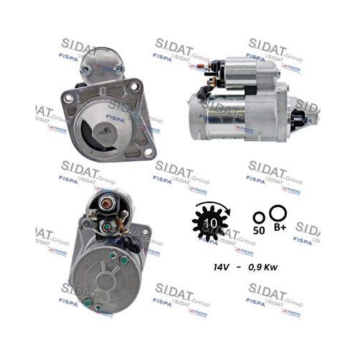 Starter Sidat S12HT0009 f&uuml;r Alfa Romeo Fiat Lancia Hitachi