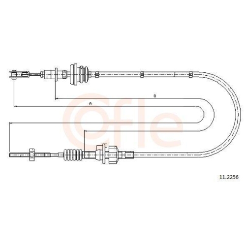 Seilzug Kupplungsbet&auml;tigung Cofle 11.2256 f&uuml;r Citro&euml;n Peugeot Toyota