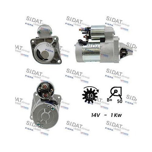Starter Sidat S12HT0019A2 f&uuml;r Alfa Romeo Fiat Lancia Hitachi