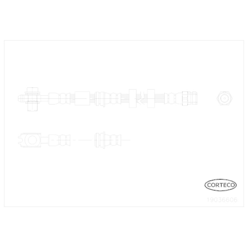 Bremsschlauch Corteco 19036606 f&uuml;r Vag Vorderachse