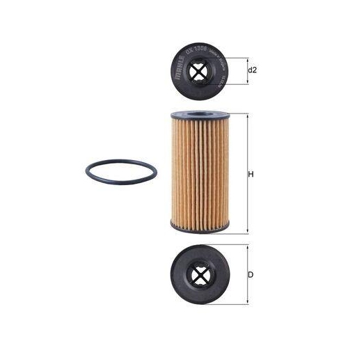&Ouml;lfilter Mahle OX 1308D f&uuml;r Fiat Mercedes Benz Mercedes Benz Mercedes Benz Dacia