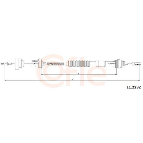 Seilzug Kupplungsbetätigung Cofle 11.2282 für Citroën Peugeot