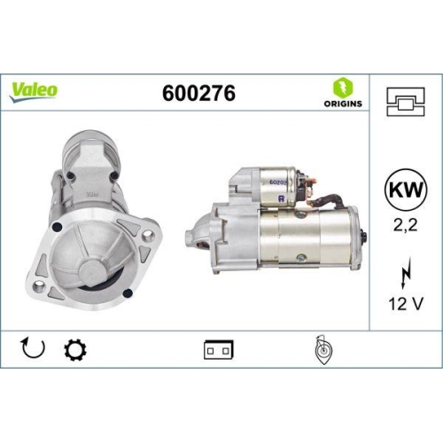 Starter Valeo 600276 Valeo Origins New Oe Technologie für Hyundai