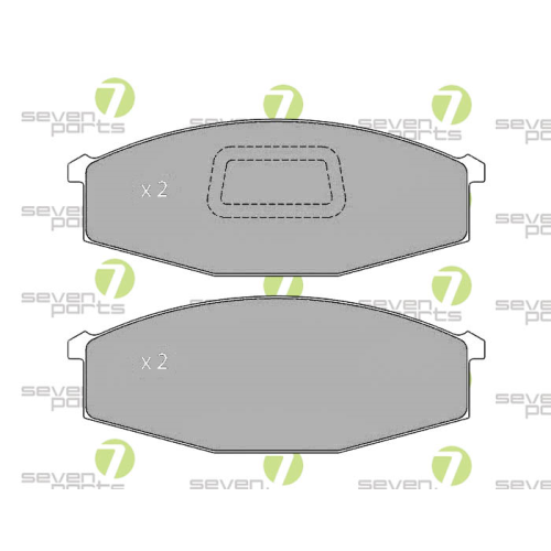 Bremsbelagsatz Scheibenbremse 7 Seven Parts SVP12500 f&uuml;r Nissan 1. Vorderachse