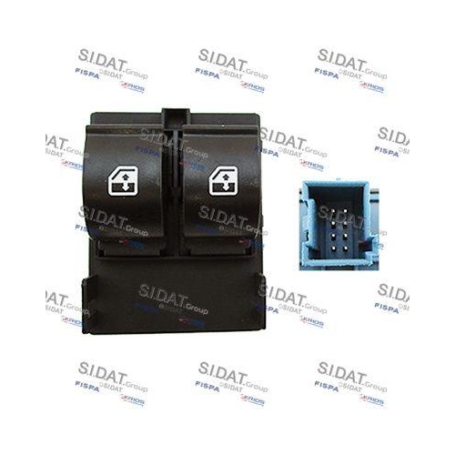 Schalter Fensterheber Sidat 5.145044A2 für Alfa Romeo Fiat Lancia Vorne Links
