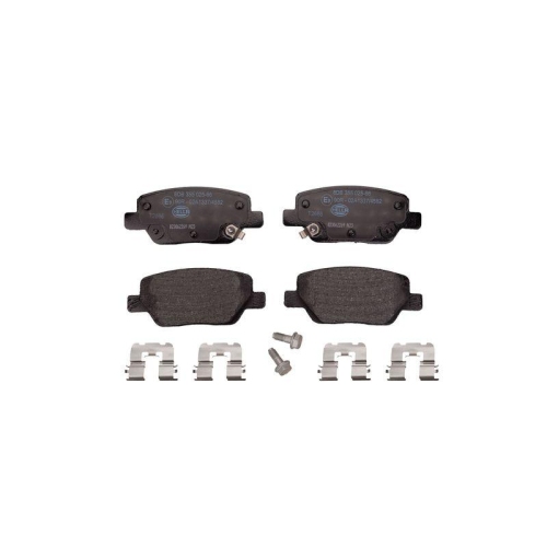 Bremsbelagsatz Scheibenbremse Hella 8DB 355 025-861 f&uuml;r Fiat Hinterachse