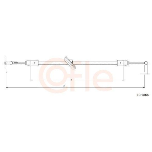 Seilzug Feststellbremse Cofle 10.9866 f&uuml;r Mercedes Benz Mercedes Benz Vag VW