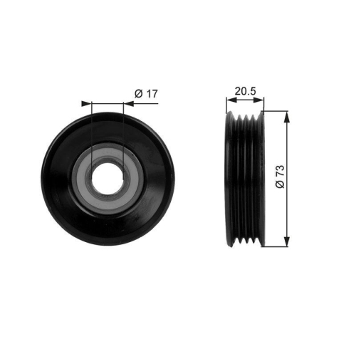 Spannrolle Keilrippenriemen Gates T38030 Drivealign&trade; f&uuml;r Honda Subaru