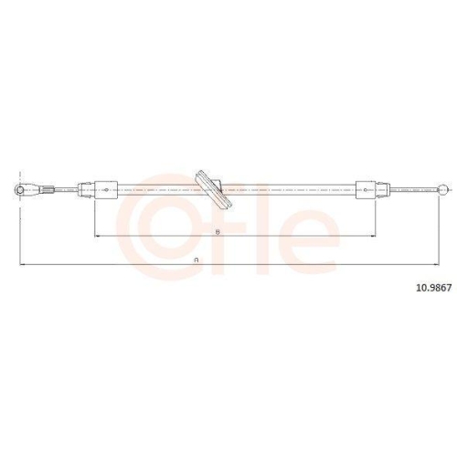 Seilzug Feststellbremse Cofle 10.9867 f&uuml;r Mercedes Benz Mercedes Benz Vag VW