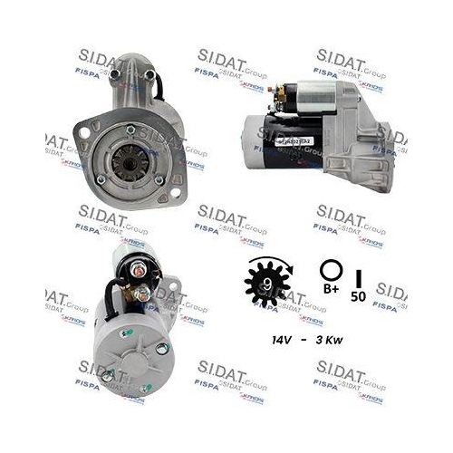 Starter Sidat S12HT0216A2 für Nissan Hitachi