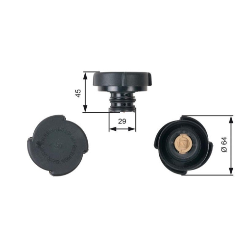 Verschlussdeckel K&uuml;hlmittelbeh&auml;lter Gates RC204 f&uuml;r Bmw Rolls Royce Alpine