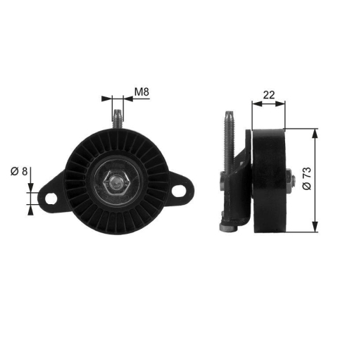 Spannrolle Keilrippenriemen Gates T38056 Drivealign&trade; f&uuml;r Ford Mazda
