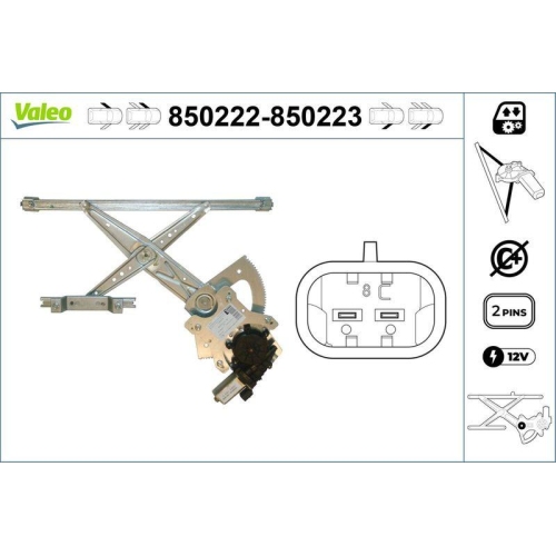 Fensterheber Valeo 850222 f&uuml;r Lancia Vorne Links