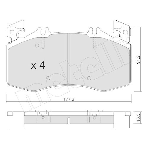 Bremsbelagsatz Scheibenbremse Metelli 22-1270-0 f&uuml;r Mercedes Benz Mercedes Benz