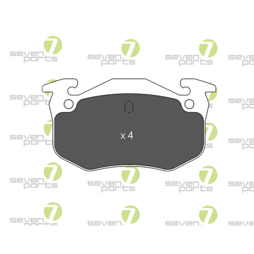 Bremsbelagsatz Scheibenbremse 7 Seven Parts SVP26471 f&uuml;r Renault 1. Hinterachse