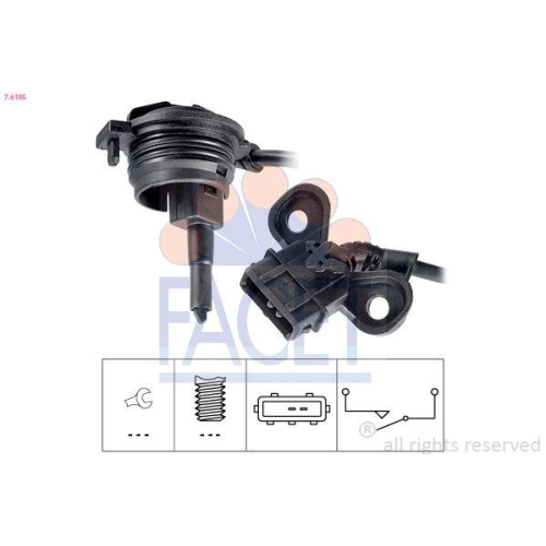Schalter R&uuml;ckfahrleuchte Facet 7.6195 Made In Italy - Oe Equivalent f&uuml;r Audi VW