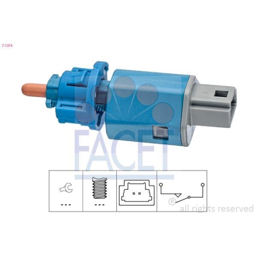 Schalter Kupplungsbet&auml;tigung (gra) Facet 7.1274 Made In Italy - Oe Equivalent