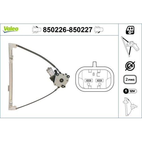 Fensterheber Valeo 850226 f&uuml;r Lancia Vorne Links