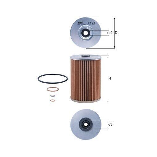 &Ouml;lfilter Mahle OX 32D f&uuml;r Mercedes Benz Mercedes Benz Mercedes Benz