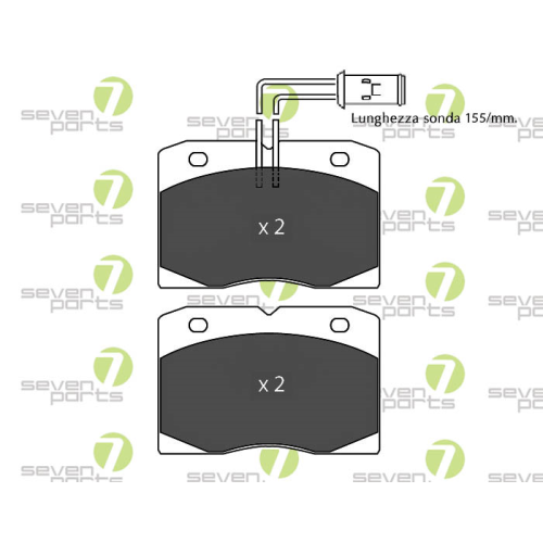 Bremsbelagsatz Scheibenbremse 7 Seven Parts SVP15013 f&uuml;r Fiat Iveco Renault