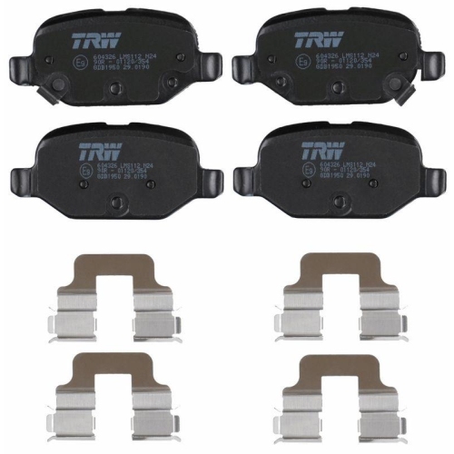 Bremsbelagsatz Scheibenbremse Trw GDB1950 f&uuml;r Fiat Hinterachse