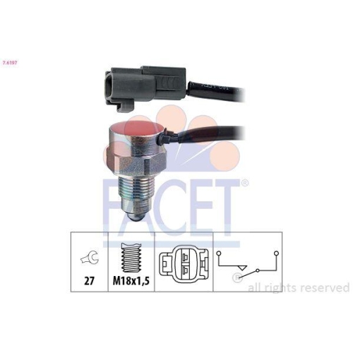 Schalter R&uuml;ckfahrleuchte Facet 7.6197 Made In Italy - Oe Equivalent f&uuml;r Suzuki