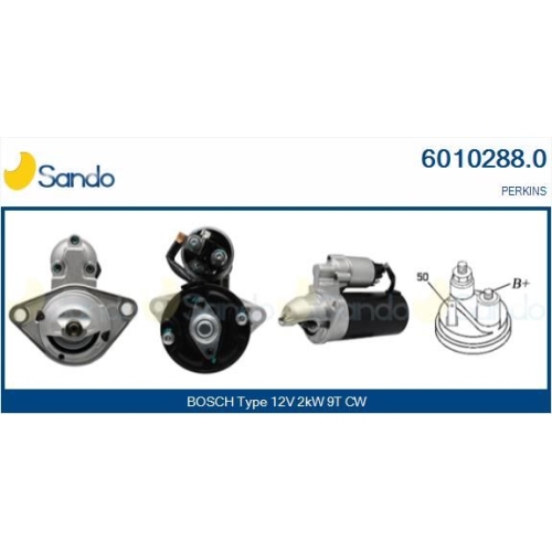 Starter Sando 6010288.0 f&uuml;r Perkins Jcb Yale Volvo Penta