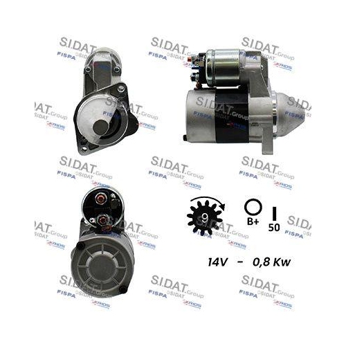 Starter Sidat S12MA0050A2 f&uuml;r Mercedes Benz Mercedes Benz Mercedes Benz Smart