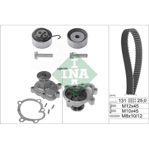 Wasserpumpe + Zahnriemensatz Schaeffler Ina 530 0338 30 f&uuml;r Opel Vauxhall