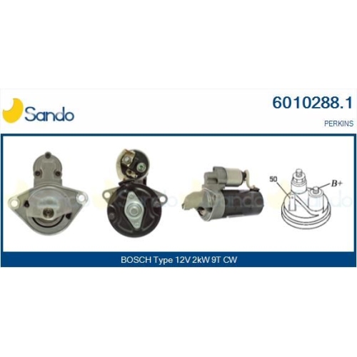 Starter Sando 6010288.1 f&uuml;r Perkins Jcb Yale Volvo Penta