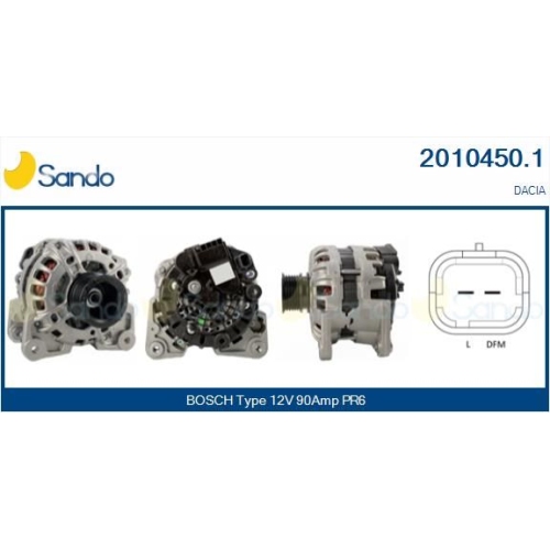 Generator Sando 2010450.1 für Nissan Renault