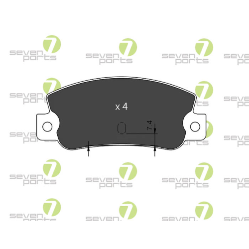 Bremsbelagsatz Scheibenbremse 7 Seven Parts SVP18530 für Fiat Lancia