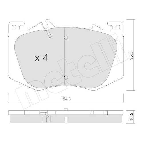 Bremsbelagsatz Scheibenbremse Metelli 22-1269-0 f&uuml;r Mercedes Benz Mercedes Benz