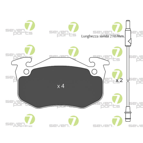 Bremsbelagsatz Scheibenbremse 7 Seven Parts SVP18581 f&uuml;r Renault 1. Vorderachse