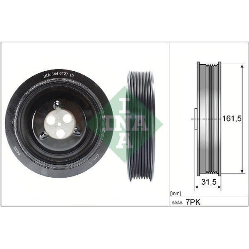 Riemenscheibe Kurbelwelle Schaeffler Ina 544 0127 10 f&uuml;r Ford Land Rover