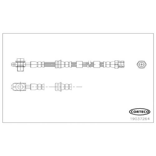 Bremsschlauch Corteco 19037264 f&uuml;r Vag Vorderachse