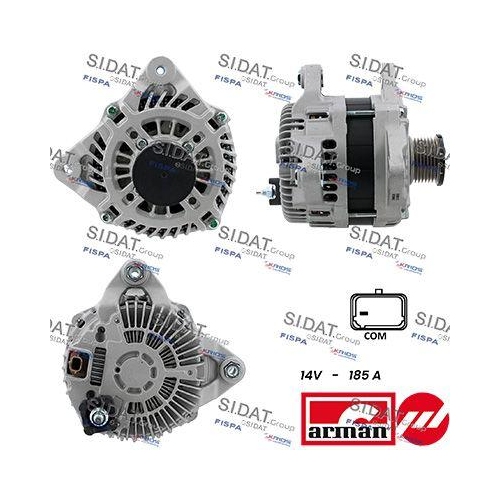 Generator Sidat A12MH0172AS Arman f&uuml;r Alfa Romeo Fiat Lancia Mitsubishi Nissan