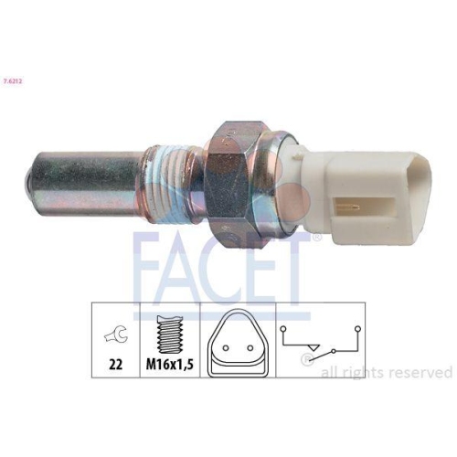 Schalter R&uuml;ckfahrleuchte Facet 7.6212 Made In Italy - Oe Equivalent f&uuml;r Ford MG