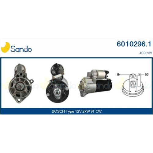 Starter Sando 6010296.1 f&uuml;r VW Vag