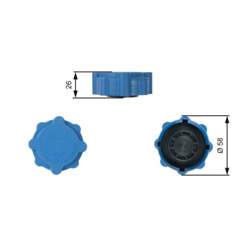 Cap Coolant Tank Gates RC214 for Skoda