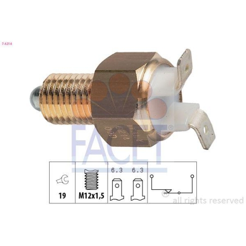 Schalter R&uuml;ckfahrleuchte Facet 7.6214 Made In Italy - Oe Equivalent f&uuml;r Bmw