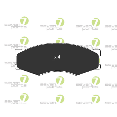 Bremsbelagsatz Scheibenbremse 7 Seven Parts SVP13040 f&uuml;r Nissan 1. Vorderachse