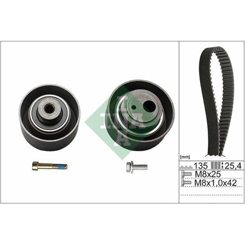 Zahnriemensatz Schaeffler Ina 530 0055 10 f&uuml;r Citro&euml;n Peugeot
