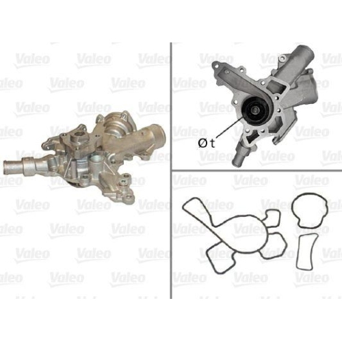 Wasserpumpe Motork&uuml;hlung Valeo 506601 f&uuml;r Opel Vauxhall