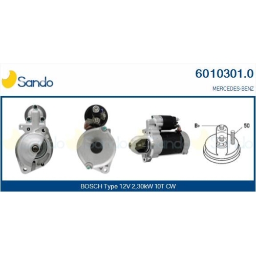 Starter Sando 6010301.0 für Mercedes Benz Mercedes Benz