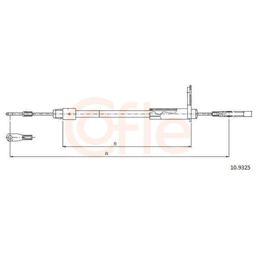 Seilzug Feststellbremse Cofle 10.9325 für Mercedes Benz Mercedes Benz Hinten