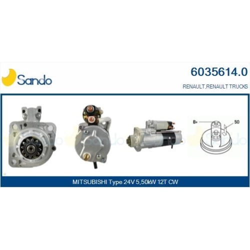 Starter Sando 6035614.0 für Mitsubishi Renault
