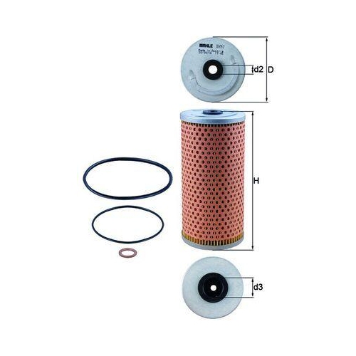 Ölfilter Mahle OX 92D für Mercedes Benz Mercedes Benz Mercedes Benz