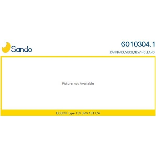 Starter Sando 6010304.1 f&uuml;r Iveco Case Ih