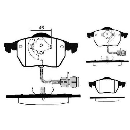 Bremsbelagsatz Scheibenbremse Raicam RA.0429.0 f&uuml;r Audi Vorderachse